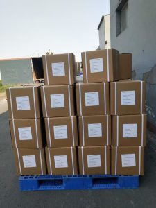 Bulk creatine monohydrate shipment prepared for export delivery