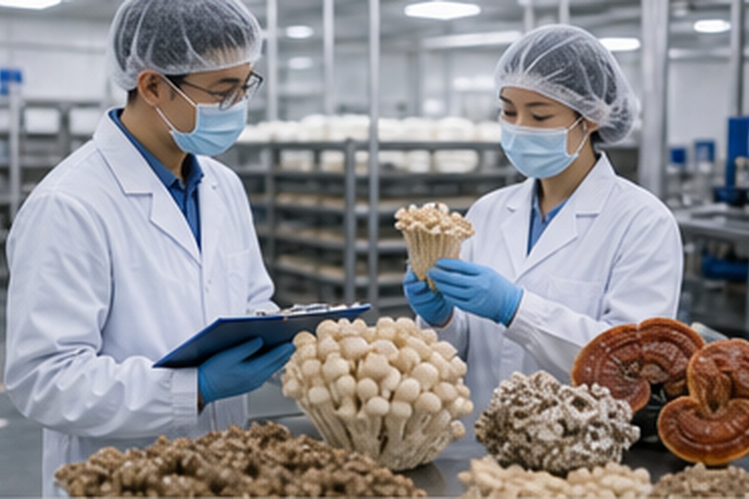 Fungal and fermentation ingredient team reviewing fungal source materials and traceability records
