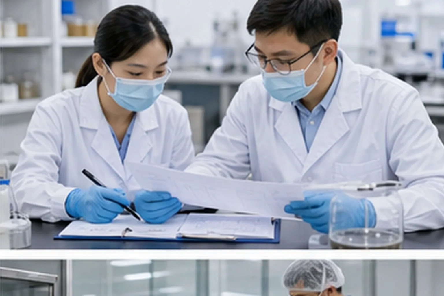 Amino acid and derivative QC team confirming amino acid derivative specification before quotation