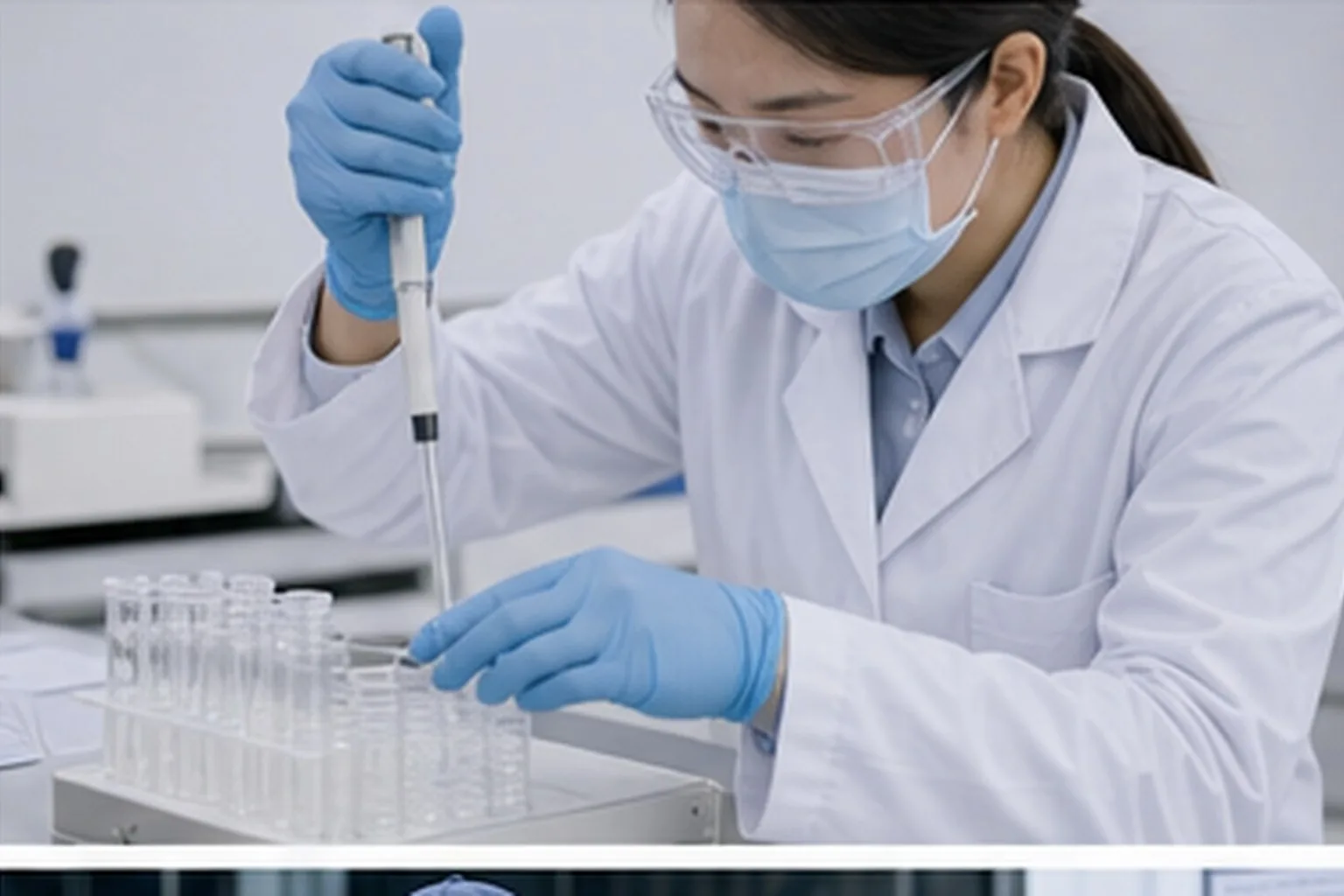 Liposomal ingredient analyst pipetting liposomal samples for assay and release testing